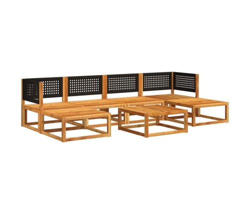 Set de sofás de jardín con cojines 7 pzas madera maciza acacia