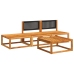 Set sofás de jardín con cojines 4 pzas madera maciza de acacia