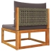 Set de sofás de jardín con cojines 5 pzas madera maciza acacia