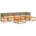 Set de sofás de jardín con cojines 6 pzas madera maciza acacia