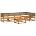 Set de sofás de jardín con cojines 6 pzas madera maciza acacia