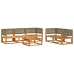 Set de sofás de jardín con cojines 6 pzas madera maciza acacia