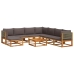 Set de sofás de jardín con cojines 9 pzas madera maciza acacia