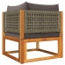 Set de sofás de jardín con cojines 6 pzas madera maciza acacia