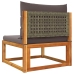 Set de sofás de jardín con cojines 6 pzas madera maciza acacia