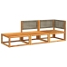 Set de sofás de jardín con cojines 3 pzas madera maciza acacia
