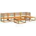 Set de sofás de jardín con cojines 6 pzas madera maciza acacia