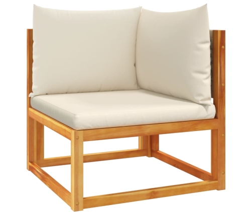 Set de sofás de jardín con cojines 6 pzas madera maciza acacia