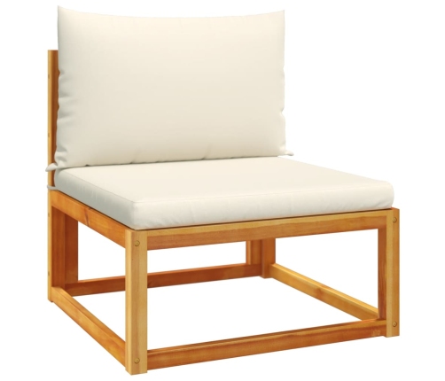 Set de sofás de jardín con cojines 6 pzas madera maciza acacia