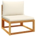 Set de sofás de jardín con cojines 6 pzas madera maciza acacia