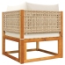 Set de sofás de jardín con cojines 6 pzas madera maciza acacia