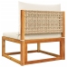 Set de sofás de jardín con cojines 6 pzas madera maciza acacia