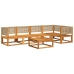 Set de sofás de jardín con cojines 6 pzas madera maciza acacia