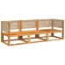 Set de sofás de jardín con cojines 3 pzas madera maciza acacia