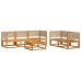 Set de sofás de jardín con cojines 6 pzas madera maciza acacia