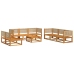 Set de sofás de jardín con cojines 9 pzas madera maciza acacia
