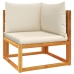 Set de sofás de jardín con cojines 8 pzas madera maciza acacia