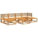 Set de sofás de jardín con cojines 7 pzas madera maciza acacia