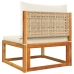 Set de sofás de jardín con cojines 7 pzas madera maciza acacia