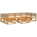 Set de sofás de jardín con cojines 7 pzas madera maciza acacia