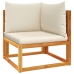 Set de sofás de jardín con cojines 6 pzas madera maciza acacia