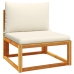 Set de sofás de jardín con cojines 6 pzas madera maciza acacia