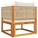 Set de sofás de jardín con cojines 6 pzas madera maciza acacia