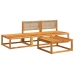 Set sofás de jardín con cojines 4 pzas madera maciza de acacia