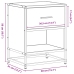 Mesita de noche madera de ingeniería roble Sonoma 40x31x50 cm