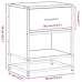 Mesita de noche madera de ingeniería roble ahumado 40x31x50 cm