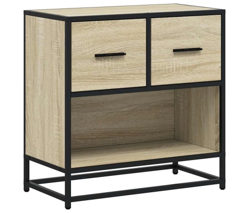 Mesita de noche roble sonoma 60x31x60 cm madera contrachapada