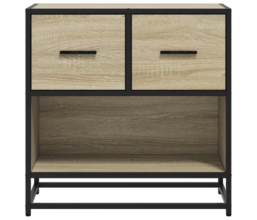 Mesita de noche roble sonoma 60x31x60 cm madera contrachapada