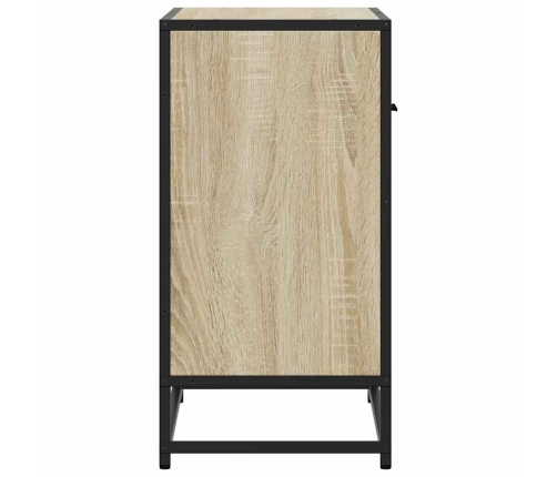 Mesita de noche roble sonoma 60x31x60 cm madera contrachapada