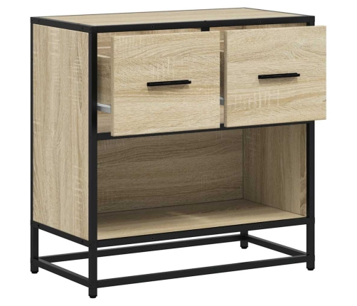 Mesita de noche roble sonoma 60x31x60 cm madera contrachapada