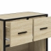 Mesita de noche roble sonoma 60x31x60 cm madera contrachapada