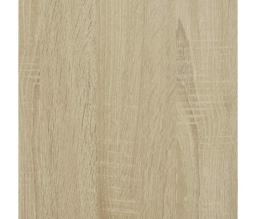 Mesita de noche roble sonoma 60x31x60 cm madera contrachapada