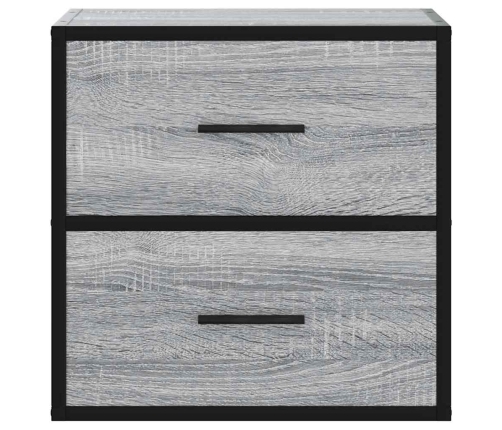 Mesita de noche de pared gris sonoma 40x31x39,5 cm