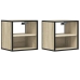 Mesitas de noche de pared 2 unidades roble Sonoma 40x31x39,5 cm