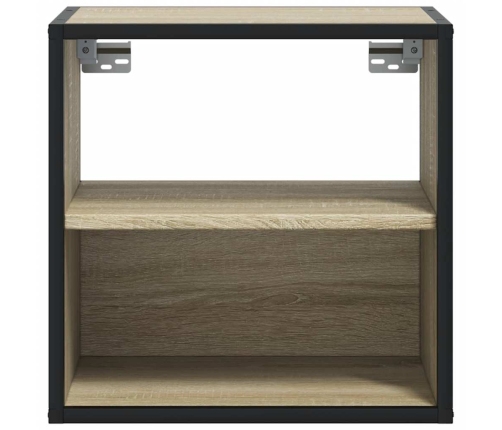 Mesitas de noche de pared 2 unidades roble Sonoma 40x31x39,5 cm