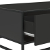 Mesa de centro de madera ingeniería y metal negro 90x57x35 cm