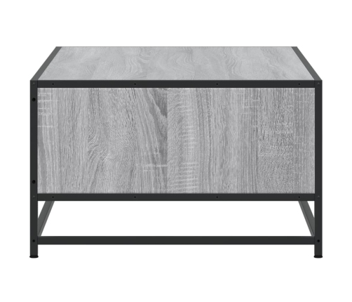 Mesa de centro madera ingeniería metal gris Sonoma 100x57x35 cm