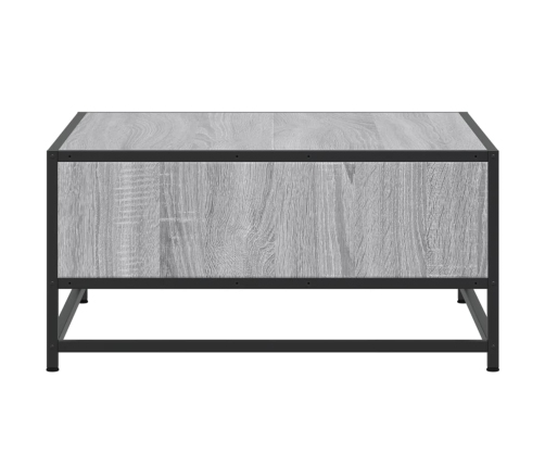 Mesa de centro madera y metal gris Sonoma 60,5x60,5x30 cm