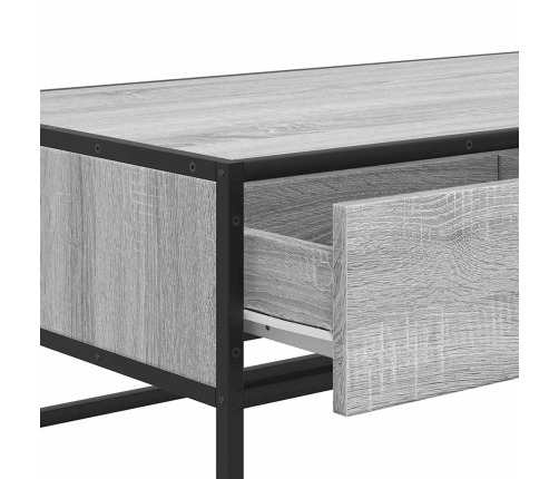 Mesa de centro madera ingeniería metal gris Sonoma 100x50x35 cm