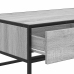 Mesa de centro madera ingeniería metal gris Sonoma 100x50x35 cm