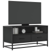 Mueble de TV madera de ingeniería y metal negro 80x34,5x40 cm