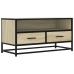 Mueble TV metal y madera ingeniería roble Sonoma 80x34,5x40 cm