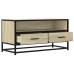 Mueble TV metal y madera ingeniería roble Sonoma 80x34,5x40 cm