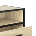 Mueble TV metal y madera ingeniería roble Sonoma 80x34,5x40 cm