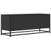 Mueble de TV madera de ingeniería y metal negro 100x34,5x40 cm