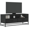 Mueble de TV madera de ingeniería y metal negro 100x34,5x40 cm